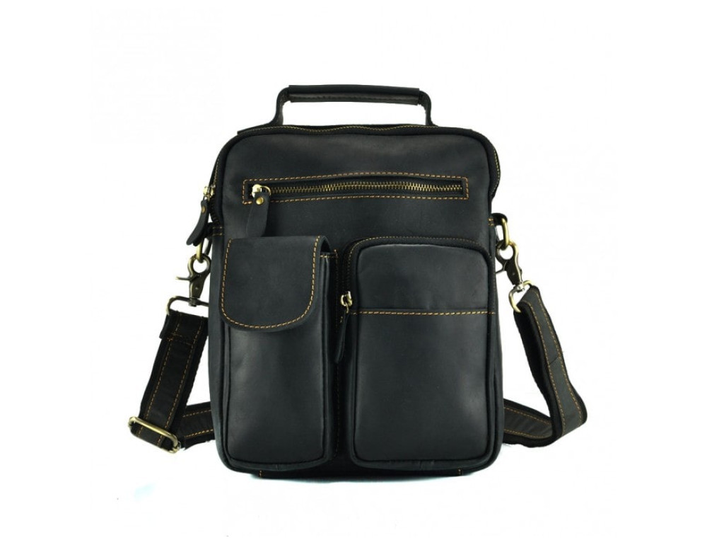 Шкіряна барсетка TIDING BAG t1171A чорна - Фотографія № 4