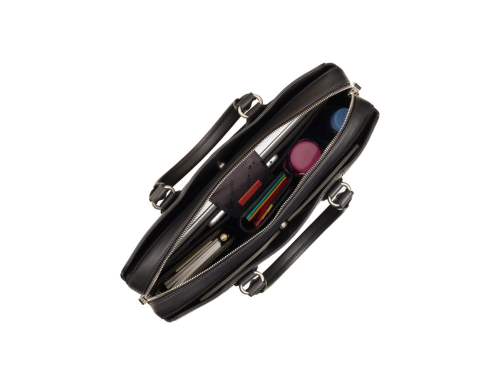 Чорна ділова жіноча сумка Visconti WB70 BLK Harriet 13 (Black) - Фотографія № 5