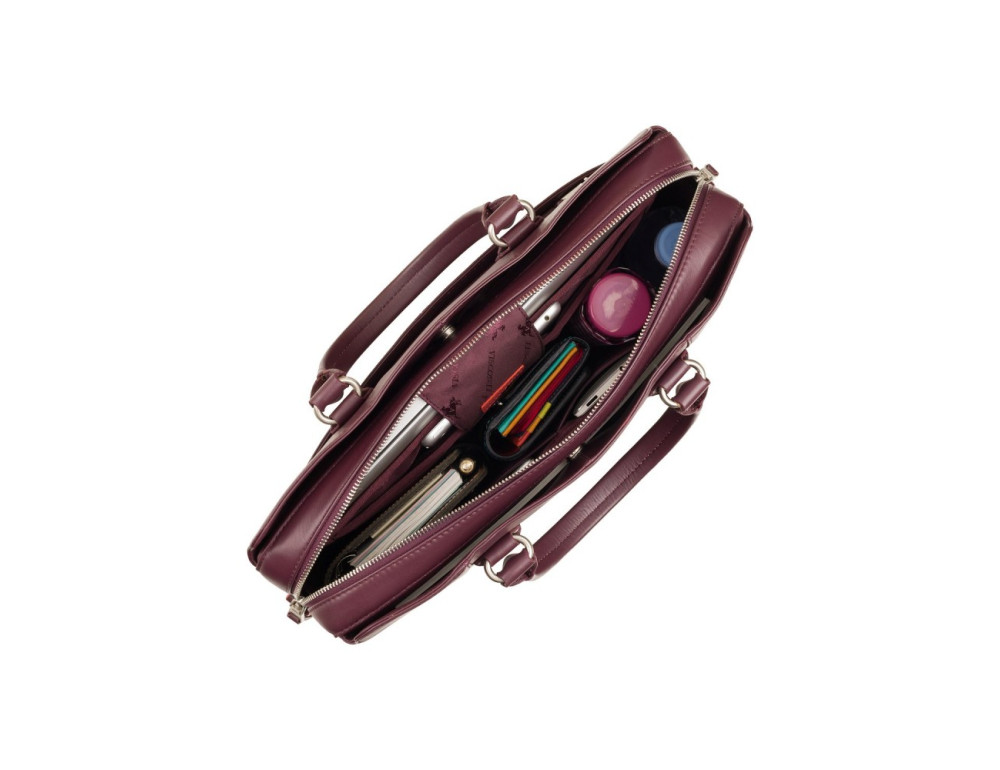 Бордова жіночий діловий сумка Visconti WB70 PLUM Harriet 13 (Plum) - Фотографія № 5