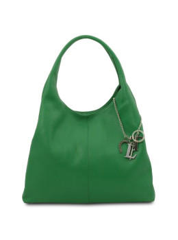 Зелёная кожаная сумка шоппер Tuscany TL142264 Green