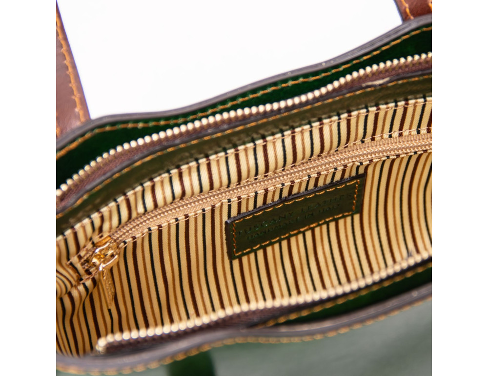 Зелена сумка жіноча з натуральної шкіри Amelia Tuscany Leather TL142406 Green - Фотографія № 5
