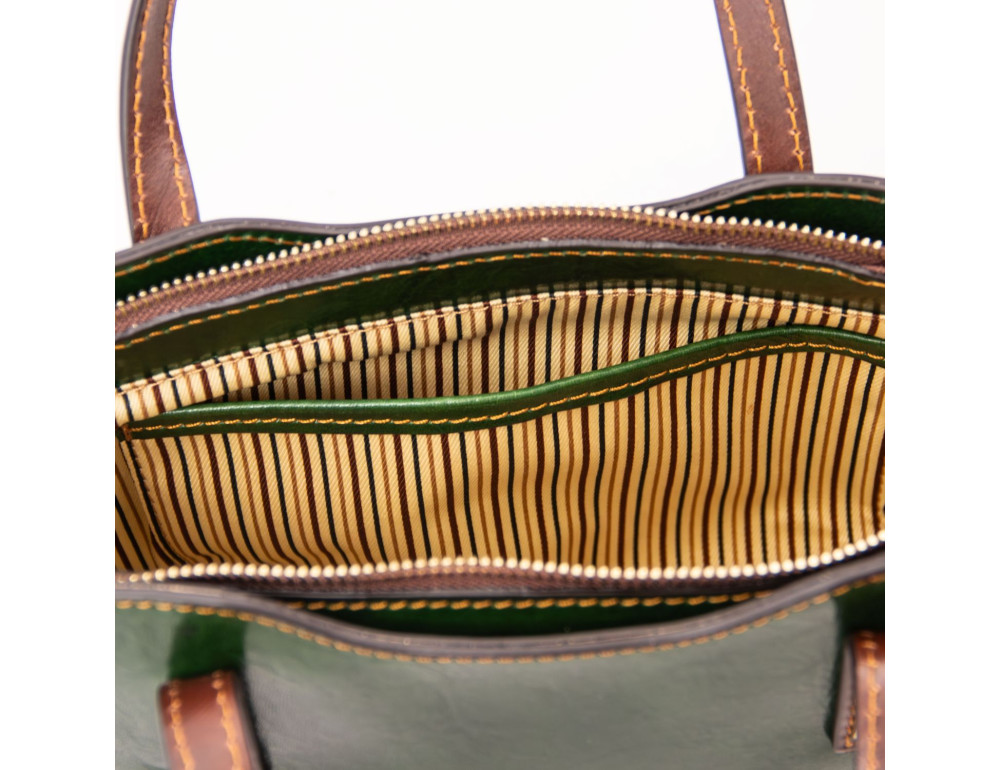 Зелена сумка жіноча з натуральної шкіри Amelia Tuscany Leather TL142406 Green - Фотографія № 6
