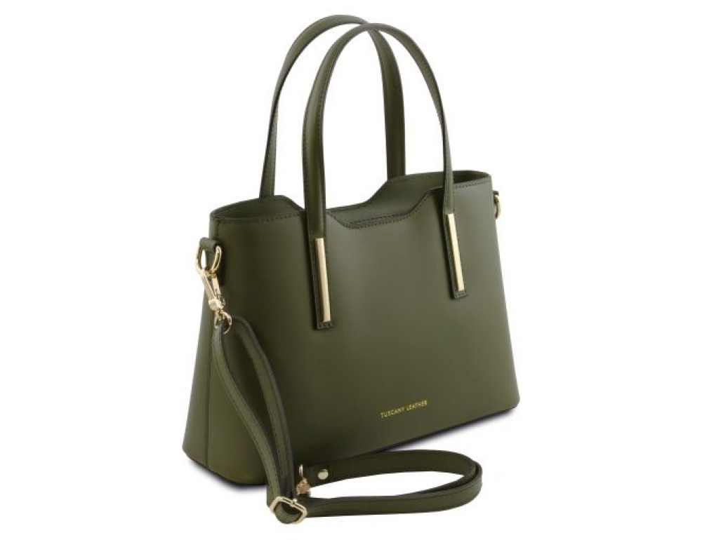 Зелена жіноча сумочка OLIMPIA Tuscany Leathe TL141521 FOREST GREEN - Фотографія № 2