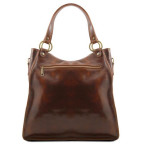 Жіноча велика сумка шопер із натуральної шкіри Tuscany Leather MELISSA TL140928 Brown - Фотографія № 103