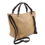 Жіноча шкіряна сумка бежевого кольору Tuscany Leathe TL142066 BEIGE - Фотографія № 102