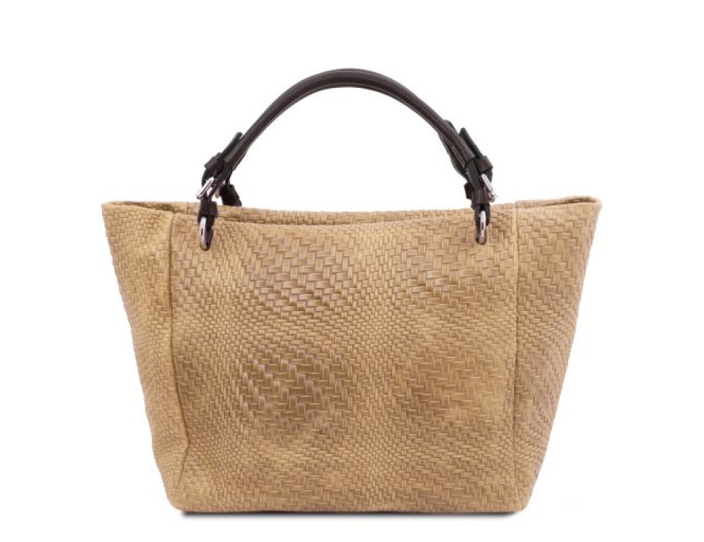 Жіноча шкіряна сумка бежевого кольору Tuscany Leathe TL142066 BEIGE - Фотографія № 4