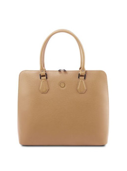 Жіноча шкіряна сумочка бежевого кольору Magnolia Tuscany Leather TL141809 Champagne