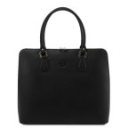 Жіноча шкіряна сумочка чорного кольору Magnolia Tuscany Leather TL141809 Black - Фотографія № 100