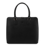 Жіноча шкіряна сумочка чорного кольору Magnolia Tuscany Leather TL141809 Black