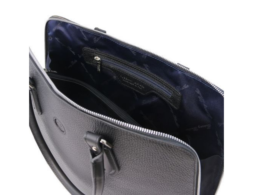 Жіноча шкіряна сумочка чорного кольору Magnolia Tuscany Leather TL141809 Black - Фотографія № 7