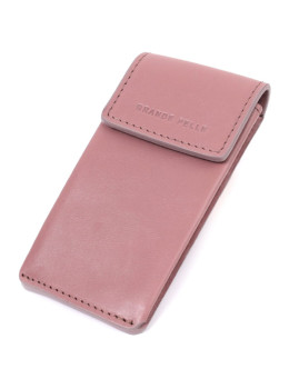 Женская необычная ключница в виде футляра из натуральной кожи GRANDE PELLE 400665 Пудровая