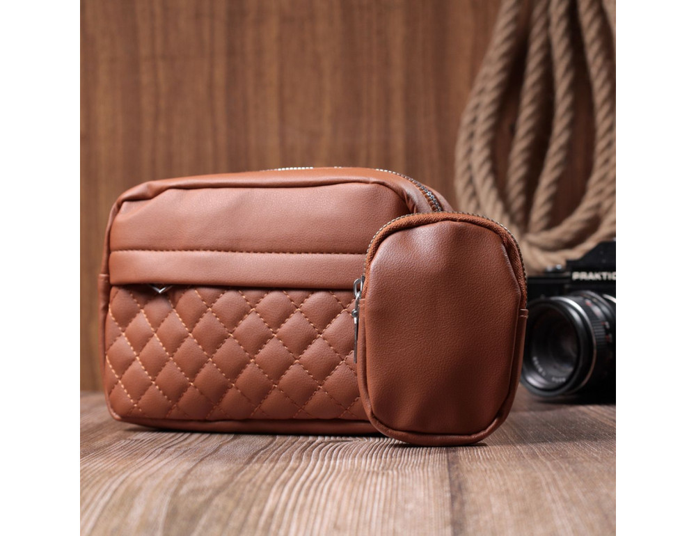 Жіноча сумка крос-боді з монетницею з екошкіри Vintage 22795 - Фотографія № 9