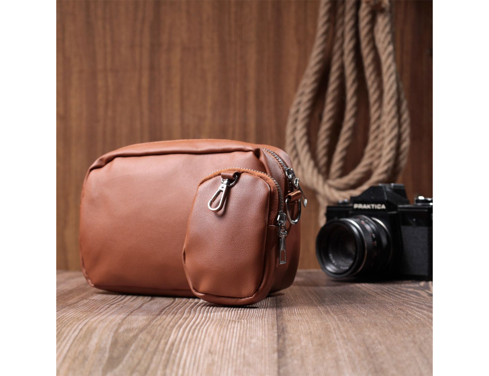 Жіноча сумка крос-боді з монетницею з екошкіри Vintage 22795 - Фотографія № 10