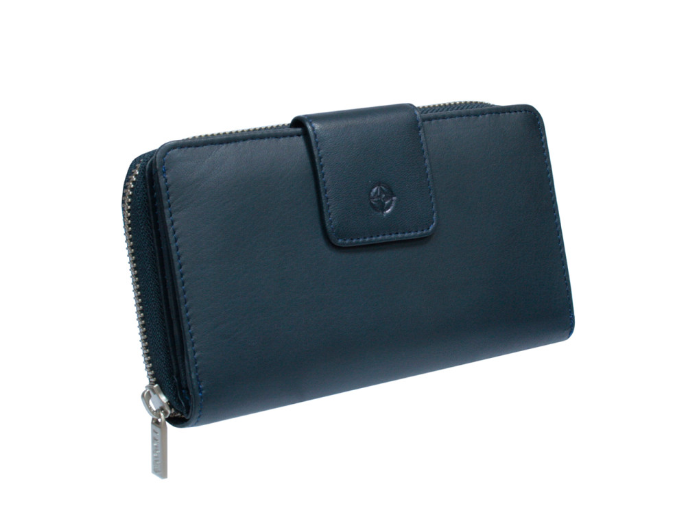 Женский кожаный кошелёк для документов Tony Perotti Cortina 5084 navy - Фото № 1 Женский кожаный кошелёк для документов Tony Perotti Cortina 5084 navy - Фото № 1