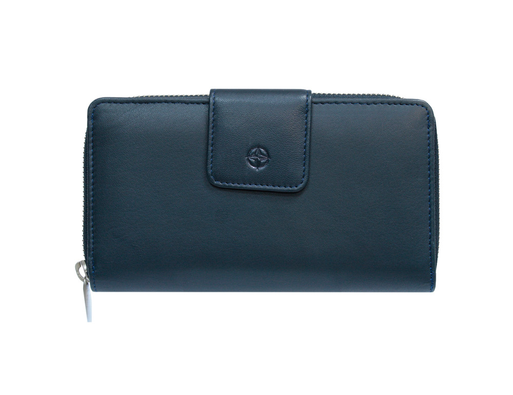 Женский кожаный кошелёк для документов Tony Perotti Cortina 5084 navy - Фото № 3