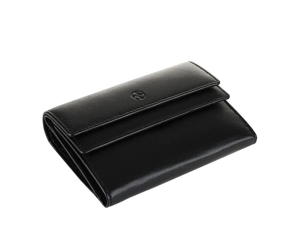 Жіночий шкіряний портмоне чорний Tony Perotti Cortina 5115 nero - Фотографія № 4