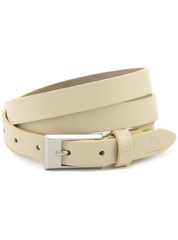 Женский кожаный ремень бежевого цвета Grande Pelle 24330030033
