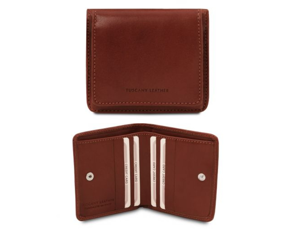 Жіночий маленький гаманець з натуральної шкіри Італія Tuscany Leather TL142059 Brown - Фотографія № 1 Жіночий маленький гаманець з натуральної шкіри Італія Tuscany Leather TL142059 Brown - Фотографія № 1