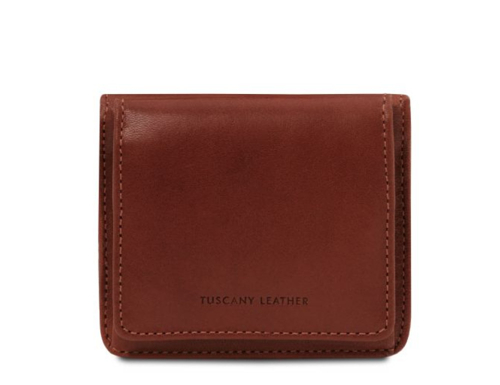 Жіночий маленький гаманець з натуральної шкіри Італія Tuscany Leather TL142059 Brown - Фотографія № 2