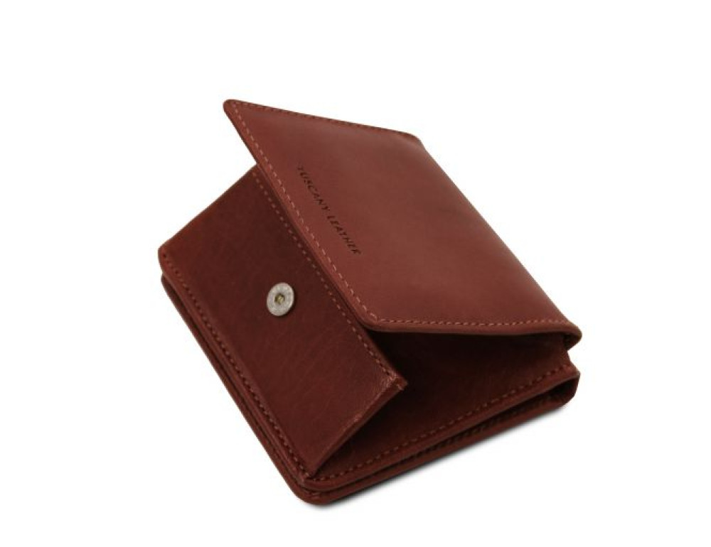 Жіночий маленький гаманець з натуральної шкіри Італія Tuscany Leather TL142059 Brown - Фотографія № 6