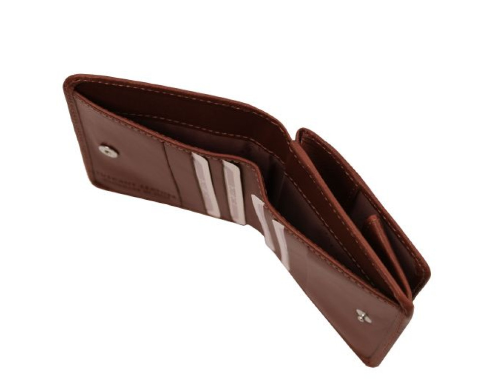 Жіночий маленький гаманець з натуральної шкіри Італія Tuscany Leather TL142059 Brown - Фотографія № 8