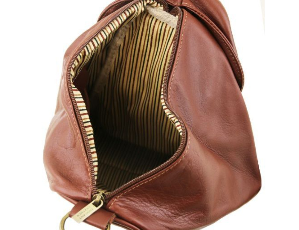 Жіночий рюкзак транфсормер із м'якої шкіри DELHI Tuscany Leather TL140962 Black - Фотографія № 7