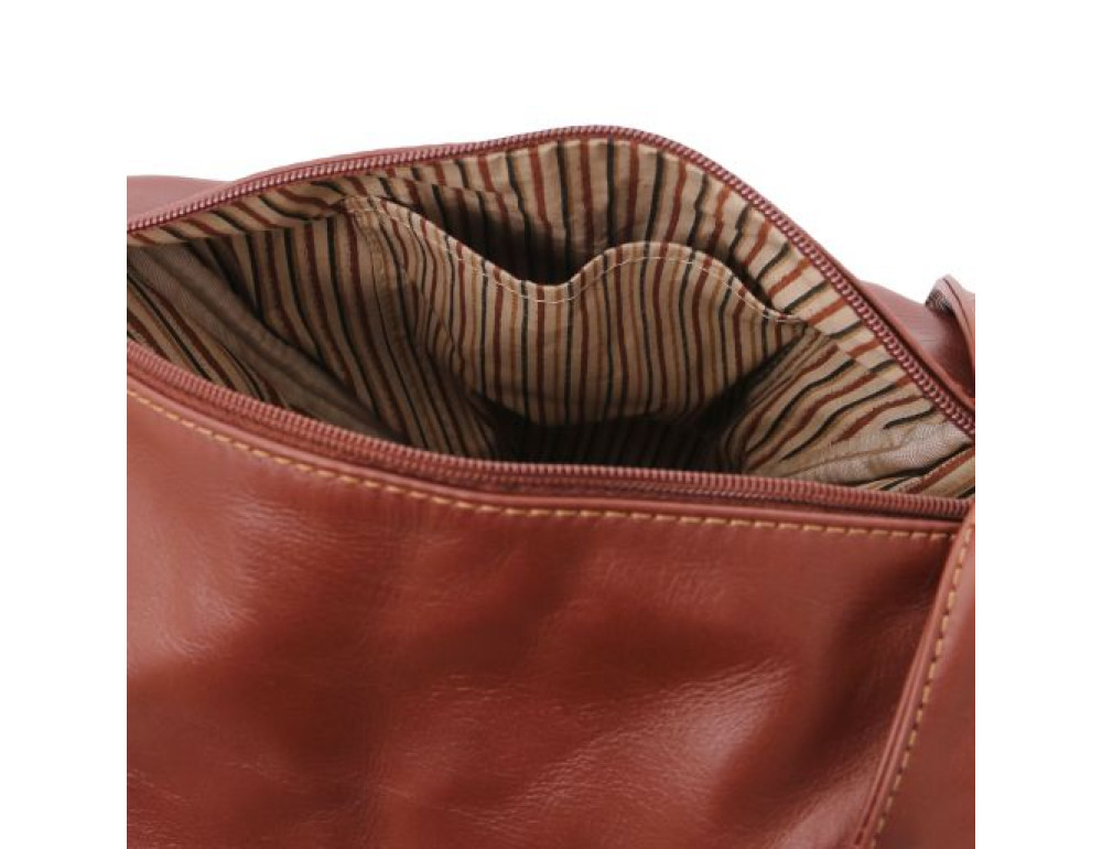 Жіночий рюкзак транфсормер із м'якої шкіри DELHI Tuscany Leather TL140962 Black - Фотографія № 9